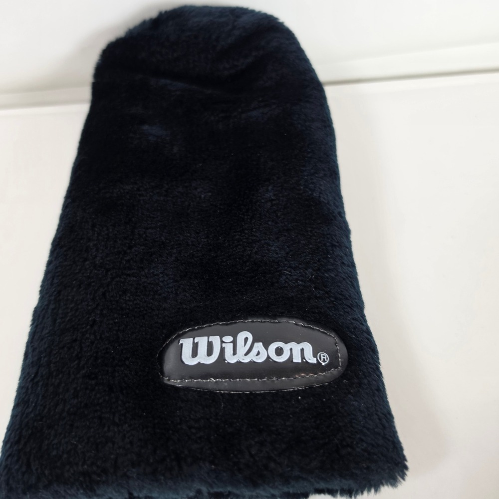 Wilson Golf Club Head Cover X Black Plush Fuzzy Fur Fairway Wood Hybrid Replace - Picture 4 of 7